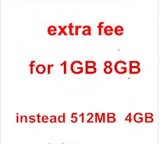 extra fee for specific laptop with 1GB ram and 8GB rom instead of 512MB and 4GB rom
extra fee for specific laptop with 1GB ram and 8GB rom instead of 512MB and 4GB rom