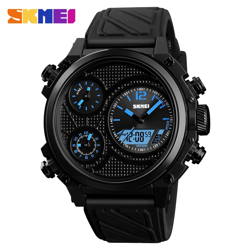 SKMEI 1359 Men Fashion Quartz Dual Display Digital Watches Waterproof Chrono Back Light 12/24 Hour 5 Time Alarm Wristwatches
SKMEI 1359 Men Fashion Quartz Dual Display Digital Watches Waterproof Chrono Back Light 12/24 Hour 5 Time Alarm Wristwatches