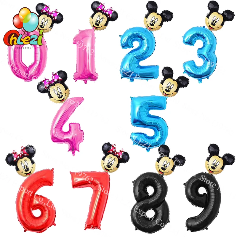 2pcs Number 1 2 3 mini mickey Mini Minnie Birthday Party Decoration Anniversary Celebration Baby shower Globos Toys balloons Sup
2pcs Number 1 2 3 mini mickey Mini Minnie Birthday Party Decoration Anniversary Celebration Baby shower Globos Toys balloons Sup