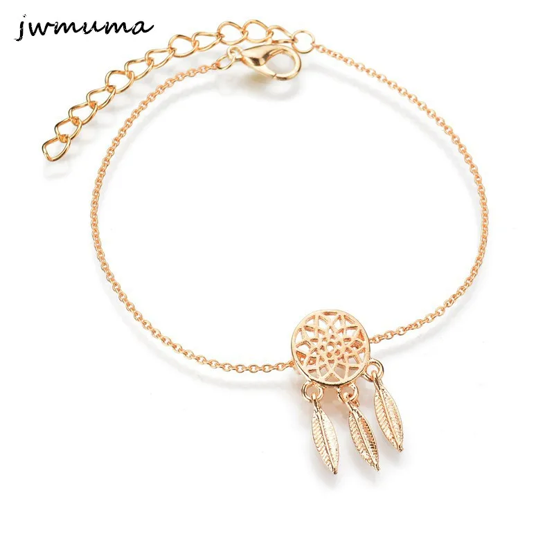 New Fashion Gold Silver Dream Catcher Bracelet Openwork Feather Bracelet Chain Metal Jewelry Accessories for Women Party Gift
New Fashion Gold Silver Dream Catcher Bracelet Openwork Feather Bracelet Chain Metal Jewelry Accessories for Women Party Gift
