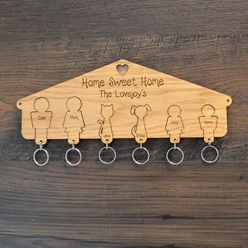custom Wooden Keyrings Family with pets Keyring Hanger Hooks for Keys Housemoving New Home Christmas party Present Gift favors
custom Wooden Keyrings Family with pets Keyring Hanger Hooks for Keys Housemoving New Home Christmas party Present Gift favors