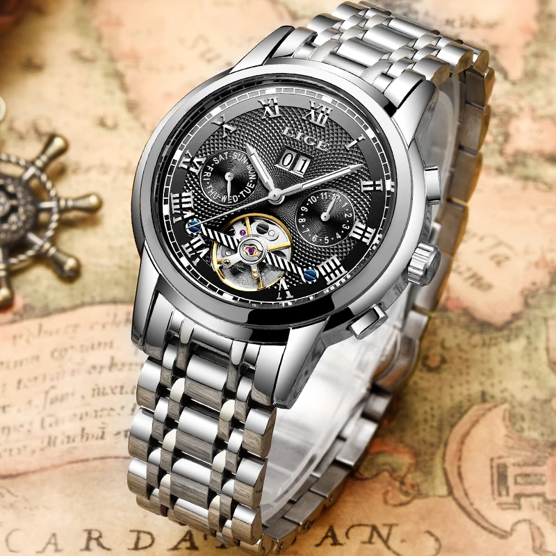 LIGE Automatic Mechanical Watches Mens Top Brand Luxury Business Watch Mens Stainless Steel Waterproof Watch Relogio Masculino
LIGE Automatic Mechanical Watches Mens Top Brand Luxury Business Watch Mens Stainless Steel Waterproof Watch Relogio Masculino