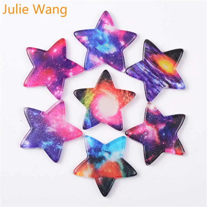 Julie Wang 10PCS Resin Star Galaxy Pattern Charms Slime Pentagram Pendants Jewelry Making Accessory Home Table Decor Props
Julie Wang 10PCS Resin Star Galaxy Pattern Charms Slime Pentagram Pendants Jewelry Making Accessory Home Table Decor Props