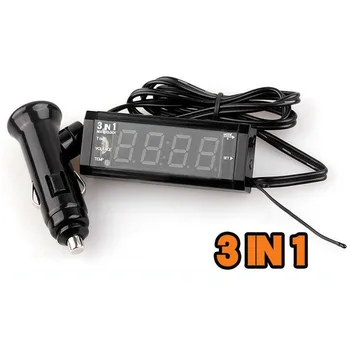 3-in-1 Car Voltmeter Thermometer DC 12V Digital Thermometer Monitor Red Blue LED Display Voltmeter Thermometer Clock Table
3-in-1 Car Voltmeter Thermometer DC 12V Digital Thermometer Monitor Red Blue LED Display Voltmeter Thermometer Clock Table