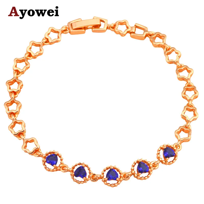 Romantic style Star & Heart Design Gold tone Charm Bracelets for women Blue Zircon Zirconia fashion jewelry TB816A
Romantic style Star & Heart Design Gold tone Charm Bracelets for women Blue Zircon Zirconia fashion jewelry TB816A