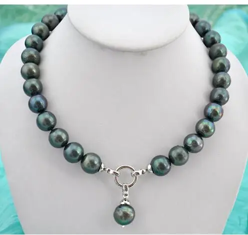 Women Gift Freshwater Wedding Woman Jewelry 10-12mm Black Green Real Pearl Choker Necklace Natural Freshwater Pearl Handmade
Women Gift Freshwater Wedding Woman Jewelry 10-12mm Black Green Real Pearl Choker Necklace Natural Freshwater Pearl Handmade