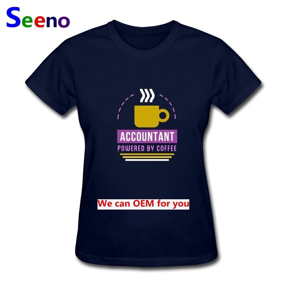 Accountant Powered by Coffee T Shirt Womens Printed Tshirt Short Sleeve 100% Cotton O Neck Tops Camistas Female Tee Shirt
Accountant Powered by Coffee T Shirt Womens Printed Tshirt Short Sleeve 100% Cotton O Neck Tops Camistas Female Tee Shirt