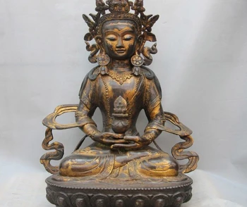 Tibet Buddhism Bronze Copper Temple Amitayus Longevity Buddha Bodhisattva Statue
Tibet Buddhism Bronze Copper Temple Amitayus Longevity Buddha Bodhisattva Statue