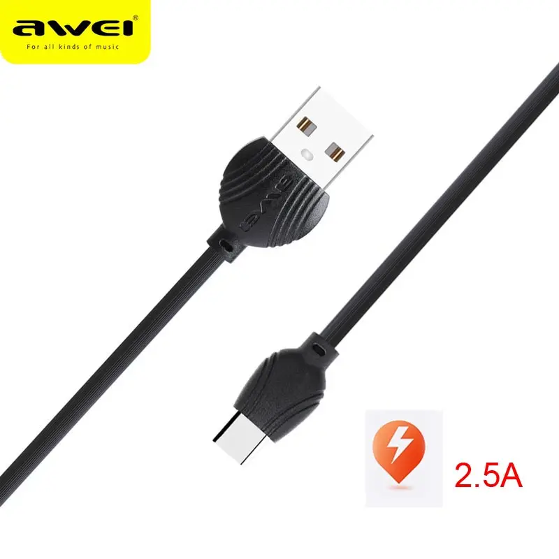 Awei TYPE-C data Cable 2.5A safe and fast data charging line quick charging Date line for Type-c devices
Awei TYPE-C data Cable 2.5A safe and fast data charging line quick charging Date line for Type-c devices