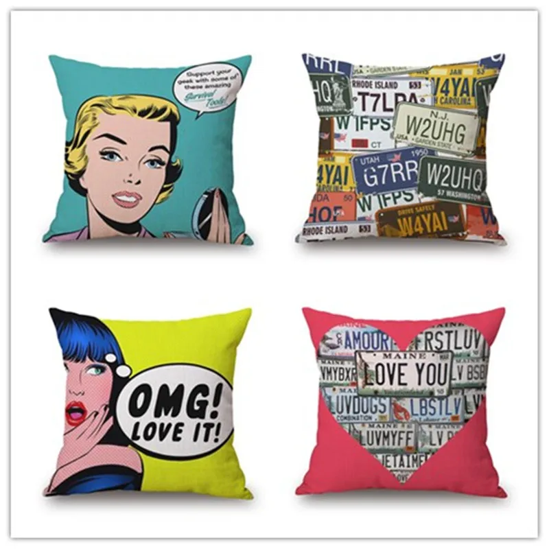 45*45cm Portrait Style Printed Cotton Linen Pillow Fundas Cushion Home Decorative Cartoon Printed Cushion Cojines
45*45cm Portrait Style Printed Cotton Linen Pillow Fundas Cushion Home Decorative Cartoon Printed Cushion Cojines