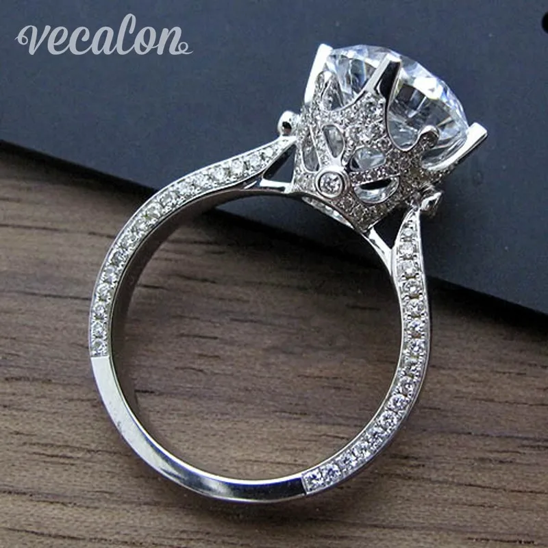 Vecalon New Women Vintage Jewelry ring Round 3ct AAAAA Zircon Cz 925 Sterling Silver Engagement wedding Band ring for women
Vecalon New Women Vintage Jewelry ring Round 3ct AAAAA Zircon Cz 925 Sterling Silver Engagement wedding Band ring for women