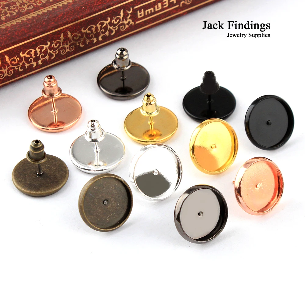 30pcs Fit 12mm Cabochon Bronze Silver Rose Gold Black Plated Ear Studs Earring Base Setting Cabochon Cameo Settings (With Back)
30pcs Fit 12mm Cabochon Bronze Silver Rose Gold Black Plated Ear Studs Earring Base Setting Cabochon Cameo Settings (With Back)