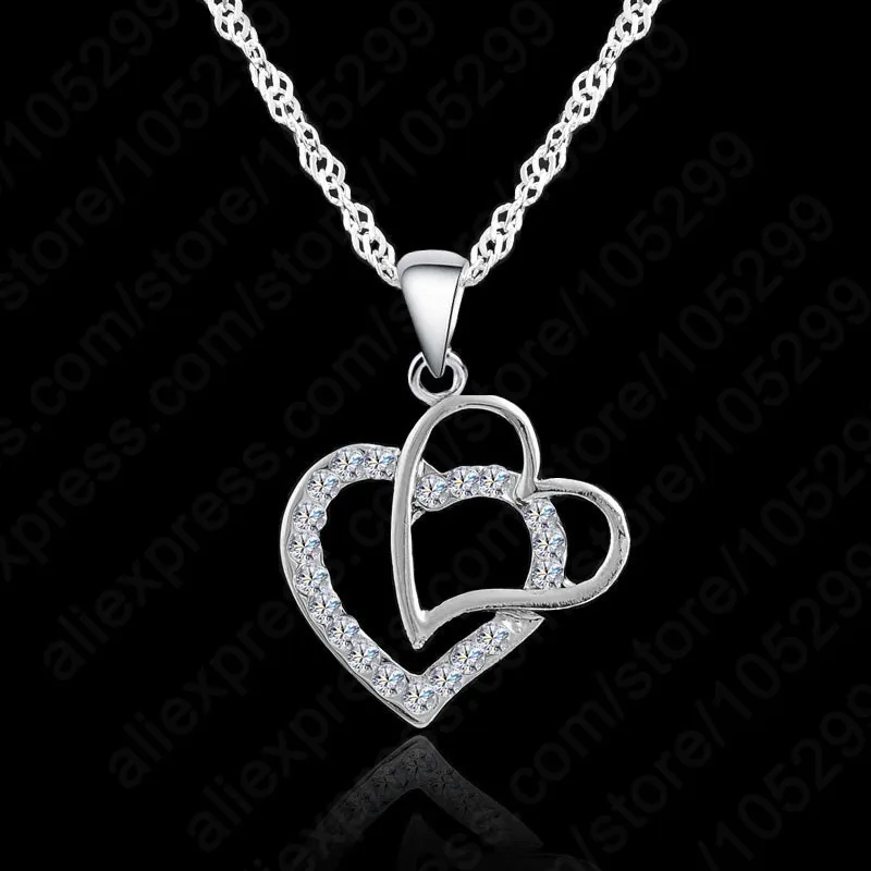 Women Gift Romantic 925 Sterling Silver Heart Shape Chain Necklace Crystal Pendant Necklace Women Wedding Jewelry
Women Gift Romantic 925 Sterling Silver Heart Shape Chain Necklace Crystal Pendant Necklace Women Wedding Jewelry