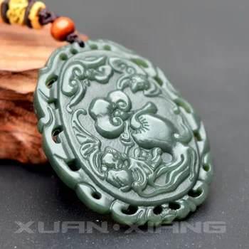 Natural HETIAN Nephrite Jades Pendant 3D Carved Ruyi Pendants Necklace Gift for Men's Jades Stone Jewelry
Natural HETIAN Nephrite Jades Pendant 3D Carved Ruyi Pendants Necklace Gift for Men's Jades Stone Jewelry