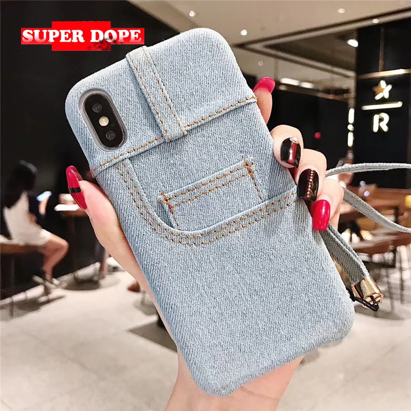 Superdope denim frabric for iphone 6 s 6s 7 8 plus coque hard case xs max xr 10 fashion covers cute back cover card pocket
Superdope denim frabric for iphone 6 s 6s 7 8 plus coque hard case xs max xr 10 fashion covers cute back cover card pocket