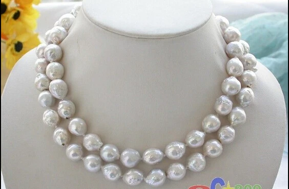 HOT## Wholesale FREE SHIPPING >>> p3443 33" 13mm lustre white almost round keshi reborn PEARL NECKLACE 925ss
HOT## Wholesale FREE SHIPPING >>> p3443 33" 13mm lustre white almost round keshi reborn PEARL NECKLACE 925ss