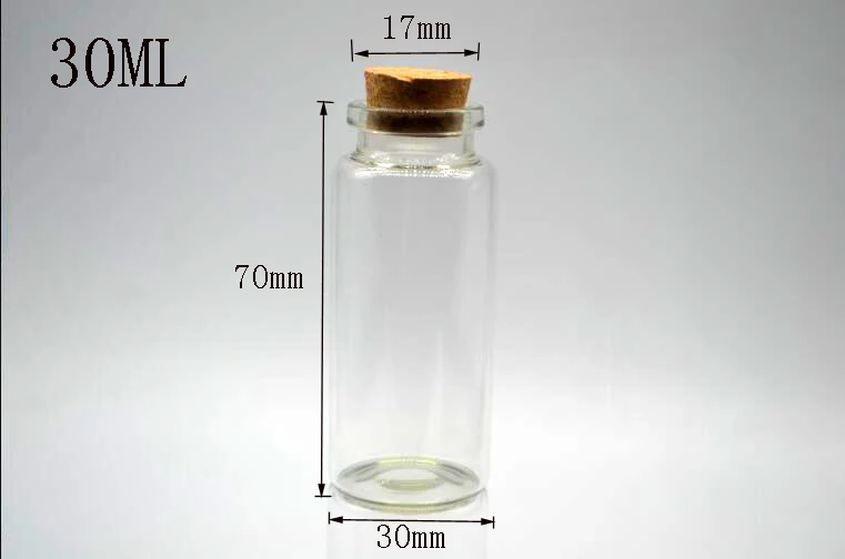 50pcs 30*70mm clear Mini Charm Glass Storage Bottle jars with Cork stopper test tube DIY Wishing Glass Vial Pendant decoration 
50pcs 30*70mm clear Mini Charm Glass Storage Bottle jars with Cork stopper test tube DIY Wishing Glass Vial Pendant decoration