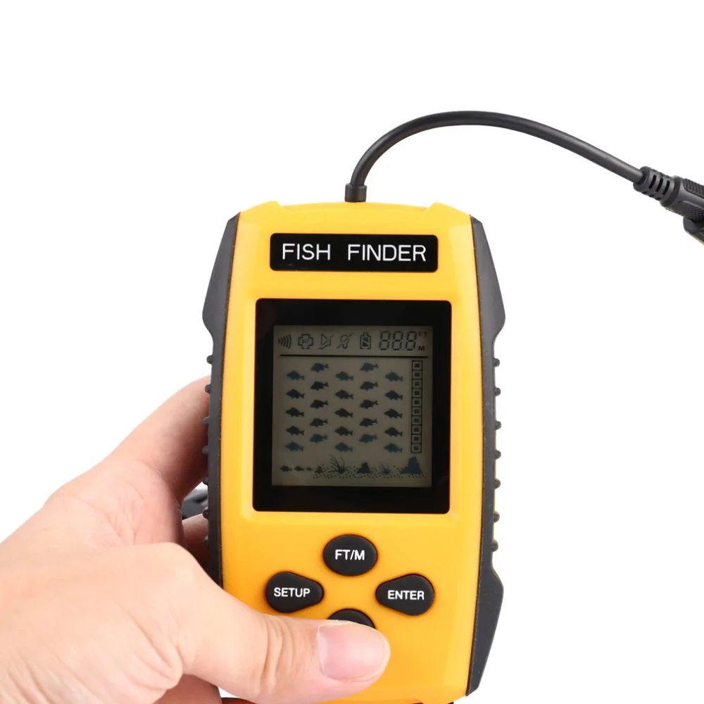 Portable Visual HD LCD Sonar Fish Finder Fish Depth Scale Selectable Sensitivity Outdoor Fishing Alarm Tool Echo Sounder
Portable Visual HD LCD Sonar Fish Finder Fish Depth Scale Selectable Sensitivity Outdoor Fishing Alarm Tool Echo Sounder