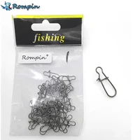 Rompin 50pcs nice Snap Fishing Barrel Swivel Safety Snaps Hooks Fishhook Fishing Tackle Box Accessory tool lures image