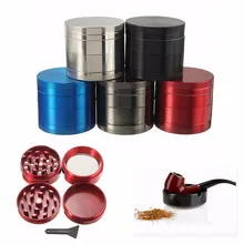 Nova Camada 4 Quebrado Moedor De Fumo Cachimbo de Tabaco De Metal Moedor De Erva Moedores de Plantas Daninhas sigaretten maker moledor de hierba(China)