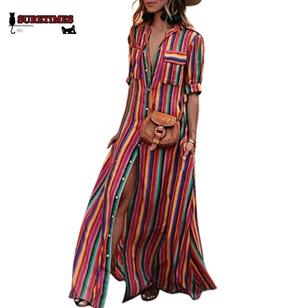 Tangada women maxi dress striped retro boho style 2019 autumn long shirt dress party female elegant dress plus size 9 Colors
Tangada women maxi dress striped retro boho style 2019 autumn long shirt dress party female elegant dress plus size 9 Colors