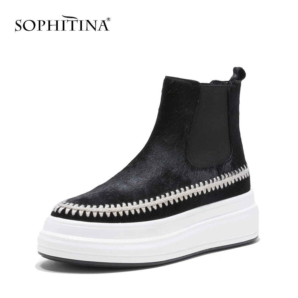 SOPHITINA 2019 Women's Ankle Boots Slip-on Fashion Mixed Colors Round Toe Comfortable Flat with Shoes Warm Horse Hair Boots PO28
SOPHITINA 2019 Women's Ankle Boots Slip-on Fashion Mixed Colors Round Toe Comfortable Flat with Shoes Warm Horse Hair Boots PO28
