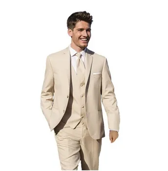 Custom Made Groom Tuxedo Champagne Groomsmen Notch Lapel Wedding/Dinner Suits Best Man Bridegroom (Jacket+Pants+Tie+Vest) B462
Custom Made Groom Tuxedo Champagne Groomsmen Notch Lapel Wedding/Dinner Suits Best Man Bridegroom (Jacket+Pants+Tie+Vest) B462