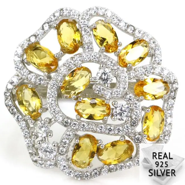4.7g Real 925 Solid Sterling Silver Fancy Golden Citrine Mother's Gift Rings US 7.5# 25x24mm
4.7g Real 925 Solid Sterling Silver Fancy Golden Citrine Mother's Gift Rings US 7.5# 25x24mm