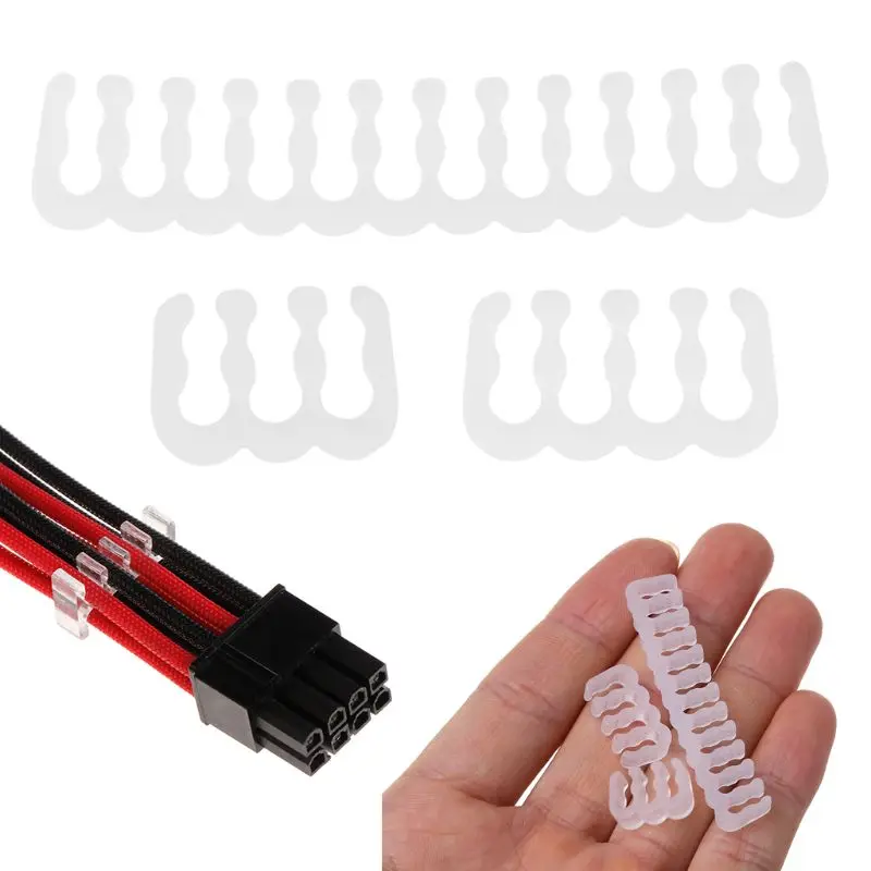 Transparent Sleeving Cable Combs Extension Cables Clip Kit for 6 8 24 Pin Power Supply Connector
Transparent Sleeving Cable Combs Extension Cables Clip Kit for 6 8 24 Pin Power Supply Connector