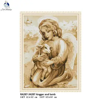 Angel and lamb Aida Canvas Cross Stitch DIY 11CT and 14CT DMC Counted Cross-Stitch Kits Hand Made Embroidery for Needlework
Angel and lamb Aida Canvas Cross Stitch DIY 11CT and 14CT DMC Counted Cross-Stitch Kits Hand Made Embroidery for Needlework