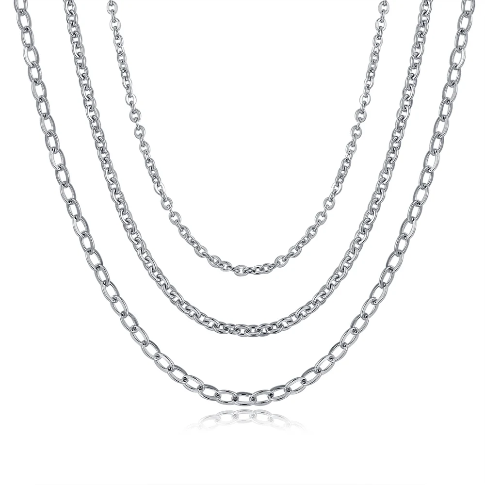 Mesinya Width 2.3mm/3mm/3.8mm 316L Stainless Steel Flat Oval Cable Chain High Quality Link Necklace Chain
Mesinya Width 2.3mm/3mm/3.8mm 316L Stainless Steel Flat Oval Cable Chain High Quality Link Necklace Chain