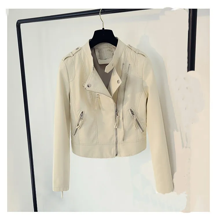 2019 spring autumn Women Black Slim Cool Lady Pu Leather Jacket Turn-Down Collar Zipper Moto Faux Leather Jackets Outwear Coat
2019 spring autumn Women Black Slim Cool Lady Pu Leather Jacket Turn-Down Collar Zipper Moto Faux Leather Jackets Outwear Coat