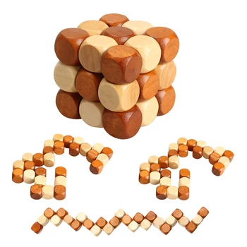 Kids Wooden Puzzles Cube Toys Dragon Tail Style Rubber Wood Puzzle Lock Toys for Children Intelligence Develop Educational Toys
Kids Wooden Puzzles Cube Toys Dragon Tail Style Rubber Wood Puzzle Lock Toys for Children Intelligence Develop Educational Toys