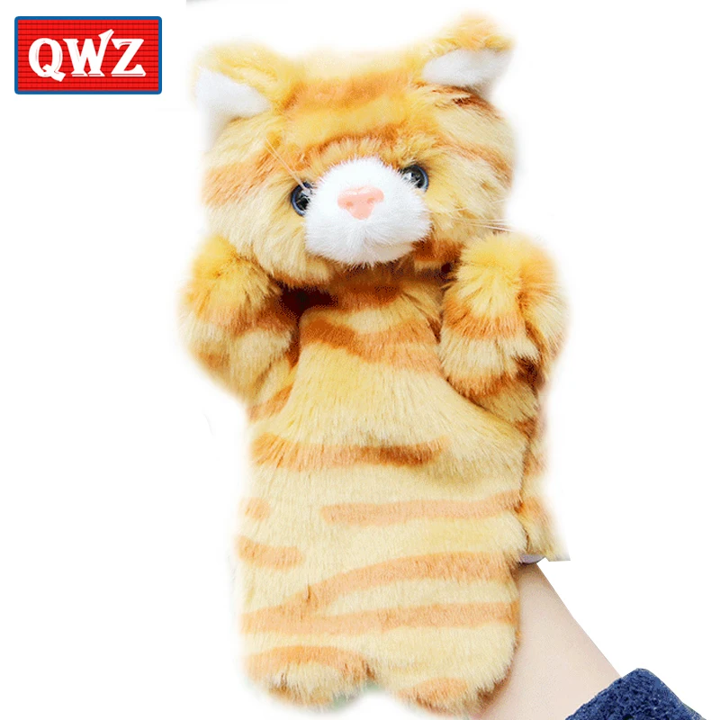 QWZ 26cm Kawaii Cats Plush Hand Puppet Grey Cat Pussycat Cute Intellectual Doll Toys Animal Puppet Theater For Babies 
QWZ 26cm Kawaii Cats Plush Hand Puppet Grey Cat Pussycat Cute Intellectual Doll Toys Animal Puppet Theater For Babies