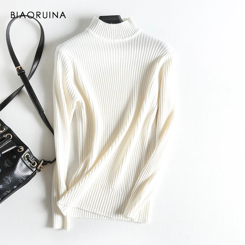 BIAORUINA 6 Colors Women's Sweet Solid Color Turtleneck Knitted Sweater Female Korean Style Casual All-match Pullover One Size
BIAORUINA 6 Colors Women's Sweet Solid Color Turtleneck Knitted Sweater Female Korean Style Casual All-match Pullover One Size
