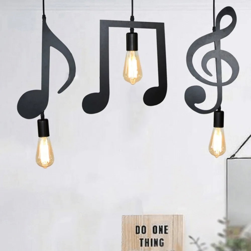 Modern Iron Music Character Notes E27 Creative Pendant Lamp Light for Bar bedroom Pendant Lighting
Modern Iron Music Character Notes E27 Creative Pendant Lamp Light for Bar bedroom Pendant Lighting