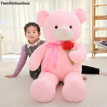 stuffed toy huge 135cm pink teddy bear plush toy rose flower design cute bear soft doll hugging pillow birthday gift s0916
stuffed toy huge 135cm pink teddy bear plush toy rose flower design cute bear soft doll hugging pillow birthday gift s0916