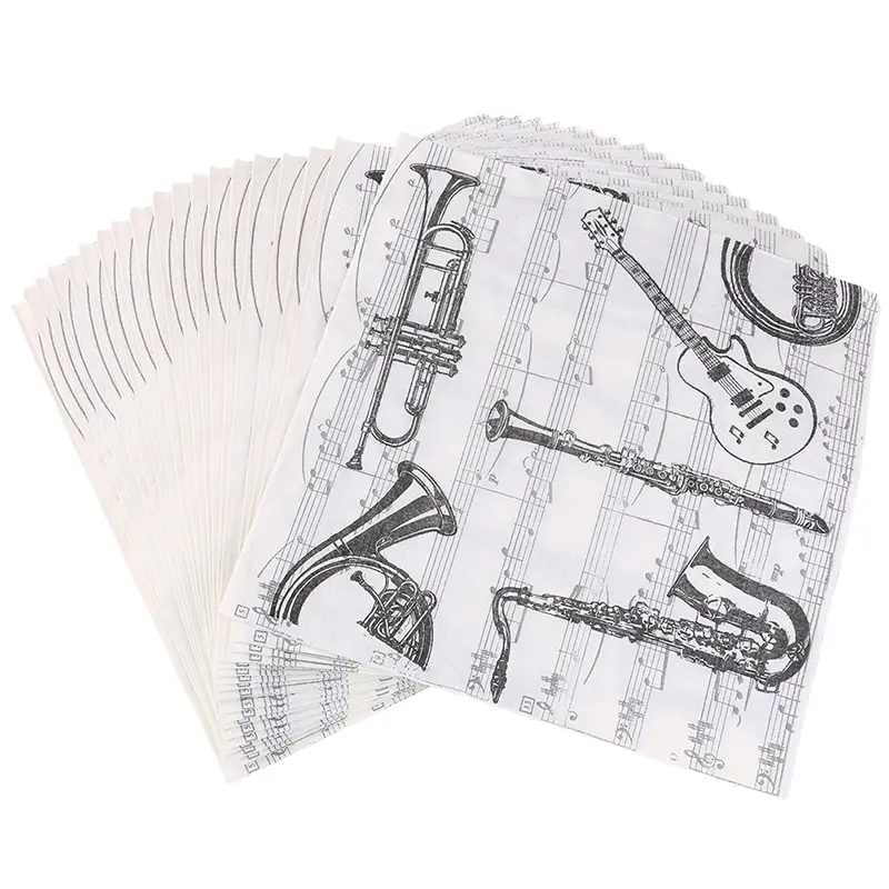 20pcs/lot Home Musical Instrument Table Napkins Cup Mat Black Creative Party Dinner Paper Tissue Decoration Wholesale
20pcs/lot Home Musical Instrument Table Napkins Cup Mat Black Creative Party Dinner Paper Tissue Decoration Wholesale