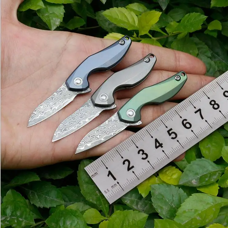 Freewolf 3 Handle Colors MIni Small Flipper Folding Knife VG10 Damascus Steel Blade TC4 Titanium Alloy Handle EDC knife H0112
Freewolf 3 Handle Colors MIni Small Flipper Folding Knife VG10 Damascus Steel Blade TC4 Titanium Alloy Handle EDC knife H0112