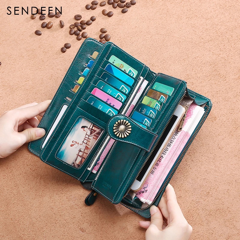SENDEFN Large Capacity Split Leather Card Bag Quality Wallet Long Women Wallet Zipper Clutch Casual Zipper Retro Purse 5186G-65
SENDEFN Large Capacity Split Leather Card Bag Quality Wallet Long Women Wallet Zipper Clutch Casual Zipper Retro Purse 5186G-65