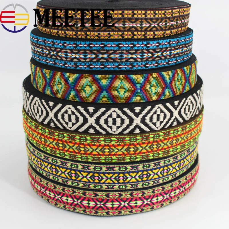 5Meters 38mm Embroidered Jacquard Webbings Ethnic Lace Ribbons For Bag Strap Sewing Tape Bias Binding DIY Garment Accessories
5Meters 38mm Embroidered Jacquard Webbings Ethnic Lace Ribbons For Bag Strap Sewing Tape Bias Binding DIY Garment Accessories