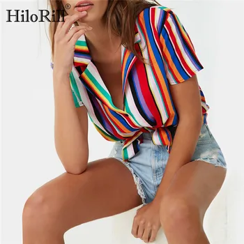 Women Blouses Summer Short Sleeve Striped Print Chiffon Blouse Casual Turn-Down Collar Office Shirt Plus Size Tunic Tops Blusas
Women Blouses Summer Short Sleeve Striped Print Chiffon Blouse Casual Turn-Down Collar Office Shirt Plus Size Tunic Tops Blusas
