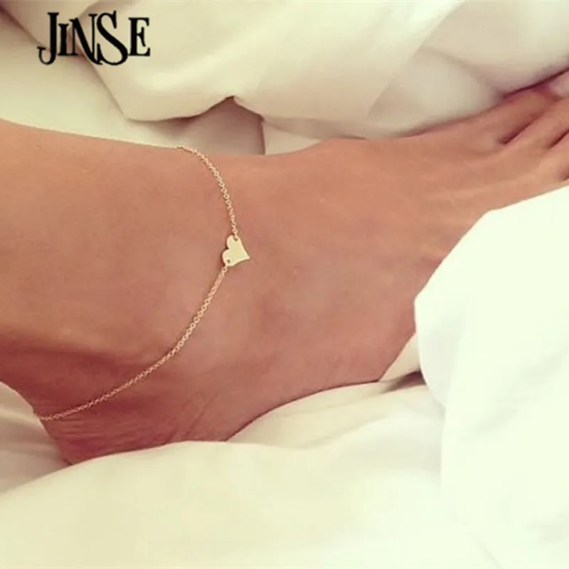 JINSE Barefoot Sandals Trendy Women Gold/Silver Plated Metal Heart Ankle Bracelet Anklets Foot Jewlery High Quality BDJ006
JINSE Barefoot Sandals Trendy Women Gold/Silver Plated Metal Heart Ankle Bracelet Anklets Foot Jewlery High Quality BDJ006