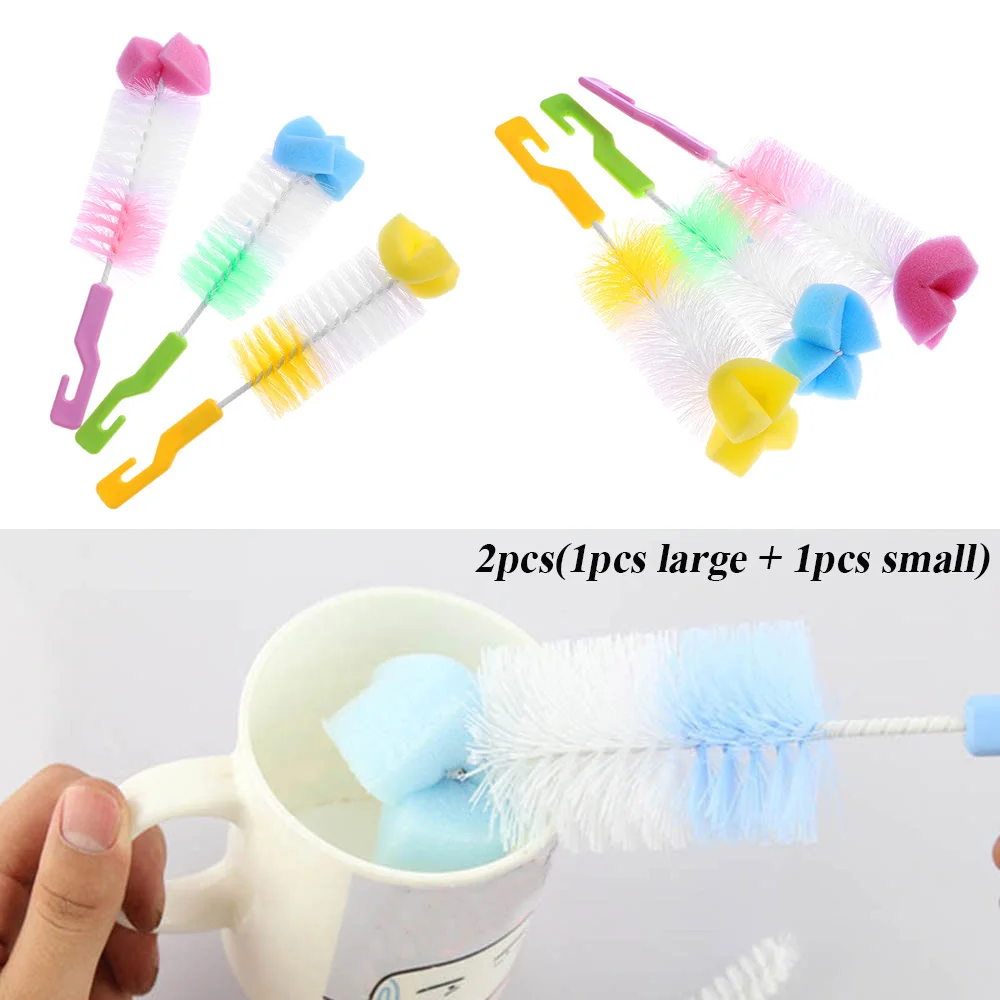 2pcs/Set Portable Baby Bottle Brush Baby Nipple 360-degree Rotating Clean Sponge Spout Cup Washing Head Tool Brush Kit
2pcs/Set Portable Baby Bottle Brush Baby Nipple 360-degree Rotating Clean Sponge Spout Cup Washing Head Tool Brush Kit