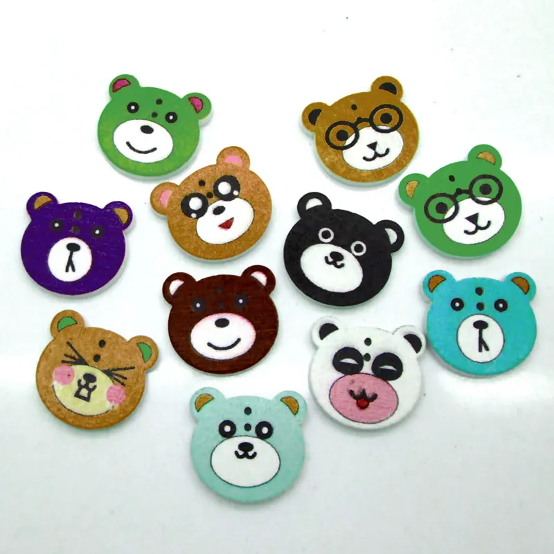50pcs 20x19mm Mixed Bears Wooden Buttons For Clothes Crafts Sewing Decorative Needlework Scrapbooking DIY Accessories
50pcs 20x19mm Mixed Bears Wooden Buttons For Clothes Crafts Sewing Decorative Needlework Scrapbooking DIY Accessories
