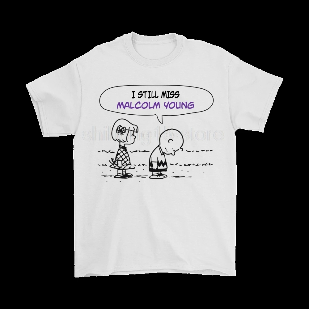 I Still Miss Malcolm Young Charlie Brown PEANUTS T-Shirts 2019 Summer Men's Short Sleeve T-Shirt
I Still Miss Malcolm Young Charlie Brown PEANUTS T-Shirts 2019 Summer Men's Short Sleeve T-Shirt