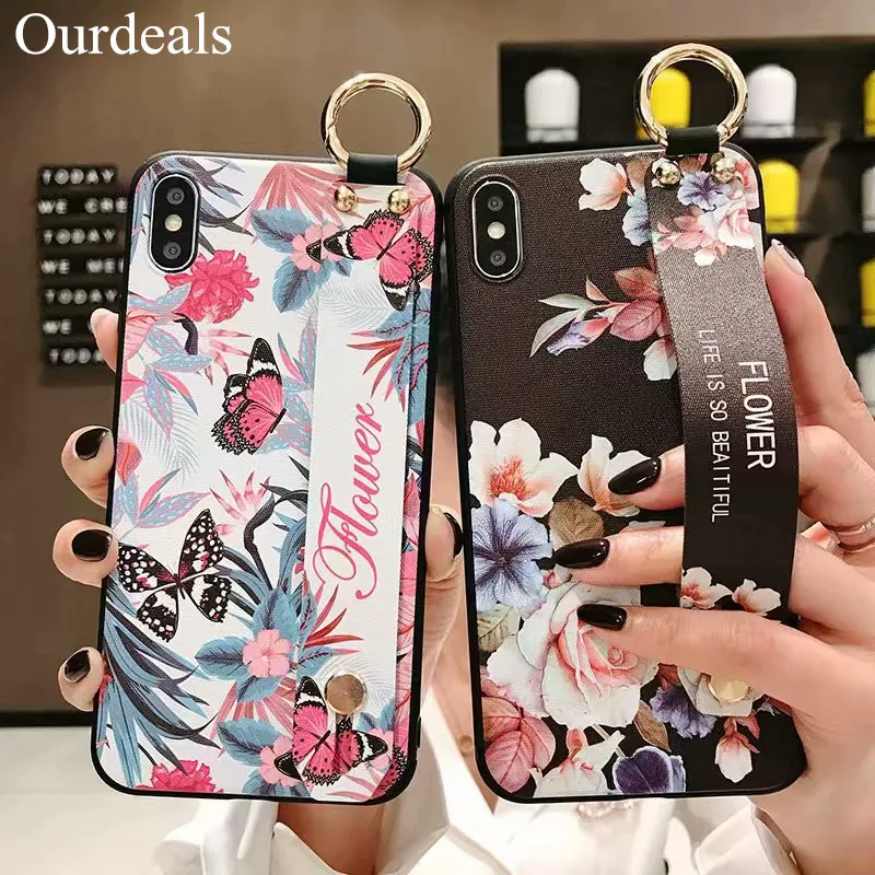 Ourdeals Flower Wrist Band Phone Case XS MAX For iphone XR X 6 6s 8 7plus Cases Soft Shell TPU Cute Animal Stand Back Cover Capa
Ourdeals Flower Wrist Band Phone Case XS MAX For iphone XR X 6 6s 8 7plus Cases Soft Shell TPU Cute Animal Stand Back Cover Capa