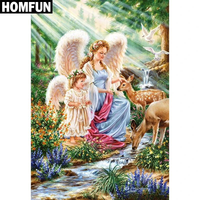 HOMFUN Full Square/Round Drill 5D DIY Diamond Painting "Angel deer" Embroidery Cross Stitch 5D Home Decor Gift A03928
HOMFUN Full Square/Round Drill 5D DIY Diamond Painting "Angel deer" Embroidery Cross Stitch 5D Home Decor Gift A03928