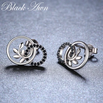 Black Awn Classic 1.78g 925 Sterling Silver Natural Black Spinel Round Wedding Stud Earrings for Women Fine Jewelry Bijoux I090
Black Awn Classic 1.78g 925 Sterling Silver Natural Black Spinel Round Wedding Stud Earrings for Women Fine Jewelry Bijoux I090