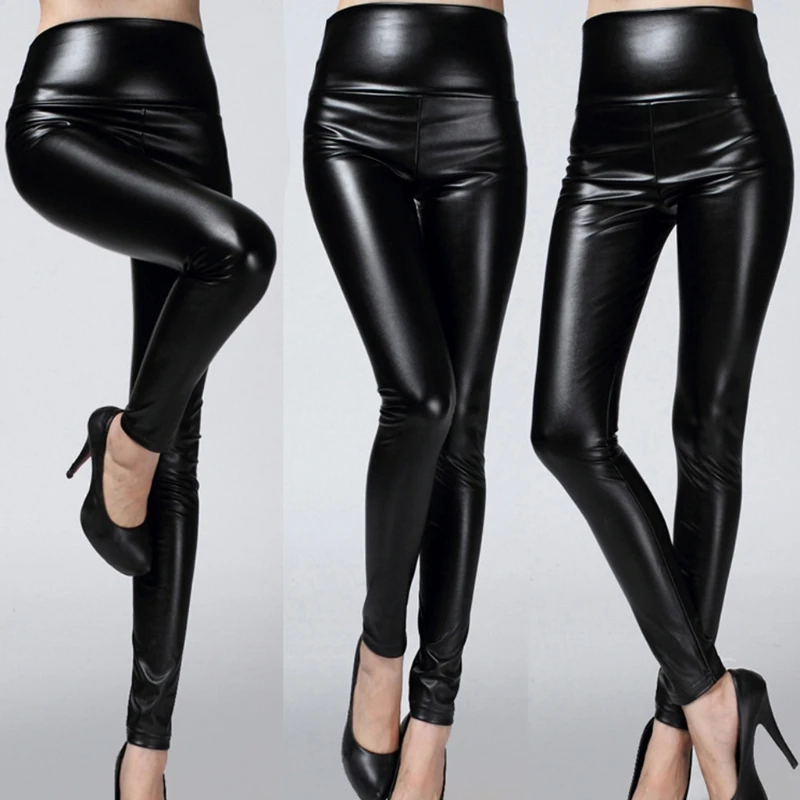 3color Womens High Waist Faux Leather Stretchy Pencil Pants Shiny Matte Leggings Bright skin
3color Womens High Waist Faux Leather Stretchy Pencil Pants Shiny Matte Leggings Bright skin